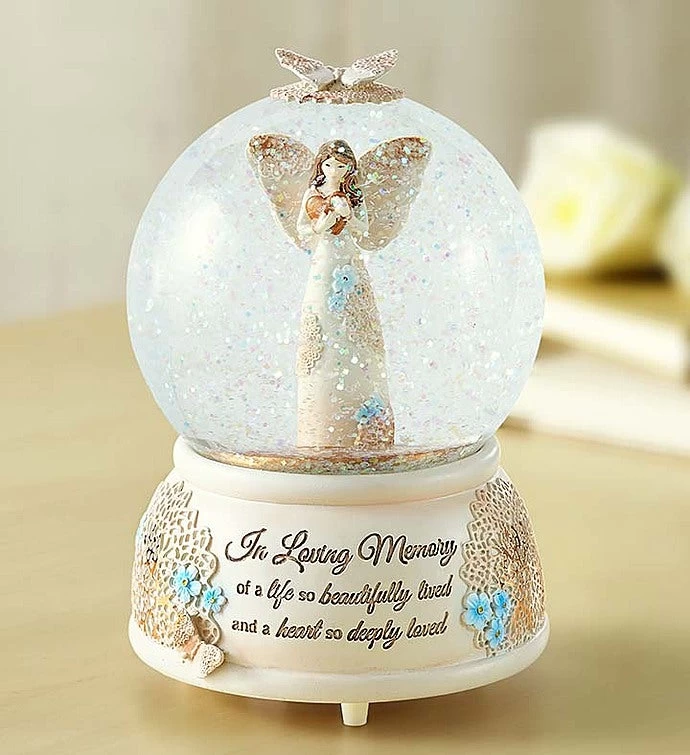 In Loving Memory Angel Snow Globe 6 In Loving Memory Angel Snow Globe - Image 4