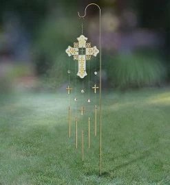 Graceful Glistening Cross Chime -Gift Promotion Store 155203c