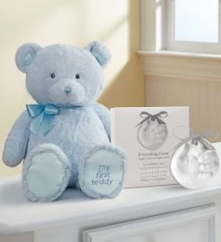 Blue My First Teddy By Gund® With Hand Print Kit