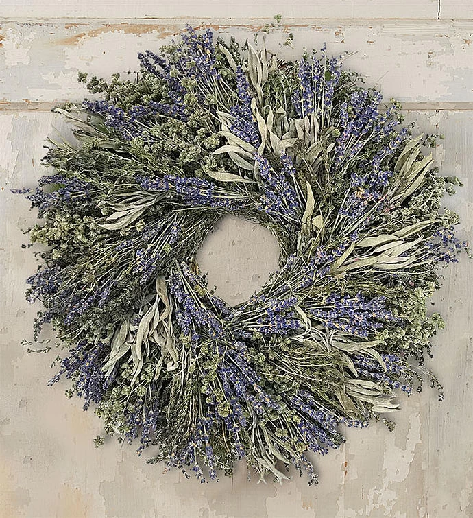 Preserved Lavender Wreath-16" 2 Preserved Lavender Wreath-16"