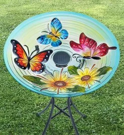 Solar Butterfly Birdbath -Gift Promotion Store 156466sx 1