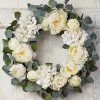 Peaceful White Hydrangea Wreath-24" -Gift Promotion Store 156590sx
