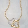 Crislu® Double Heart Necklace -Gift Promotion Store 156700sx