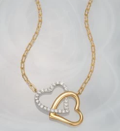 Crislu® Double Heart Necklace