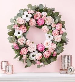 Pink Peony Wreath- 28" 11 Pink Peony Wreath- 28" -Gift Promotion Store 156969sx 2