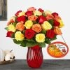 Assorted Fall Rose Bouquet -Gift Promotion Store 160089mrdsv1sc10x