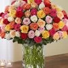 100 Premium Long Stem Assorted Roses -Gift Promotion Store 163010010918x