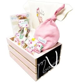 Personalized Organics Gift Crate In Pink