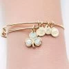 Alex & Ani Crystal Shamrock Bangle