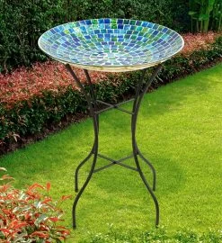 Mosaic Glass Tile Birdbath -Gift Promotion Store 182525sx 2