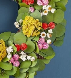 Floral Meadow Preserved Wreath-16" 10 Floral Meadow Preserved Wreath-16" -Gift Promotion Store 182541alt view2c