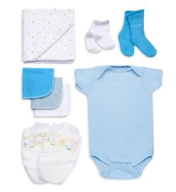 Baby Blossom® Blue Layette Bouquets 9 Baby Blossom® Blue Layette Bouquets -Gift Promotion Store 182800bllalt viewc