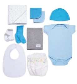 Baby Blossom® Blue Layette Bouquets 10 Baby Blossom® Blue Layette Bouquets -Gift Promotion Store 182800blsalt viewc