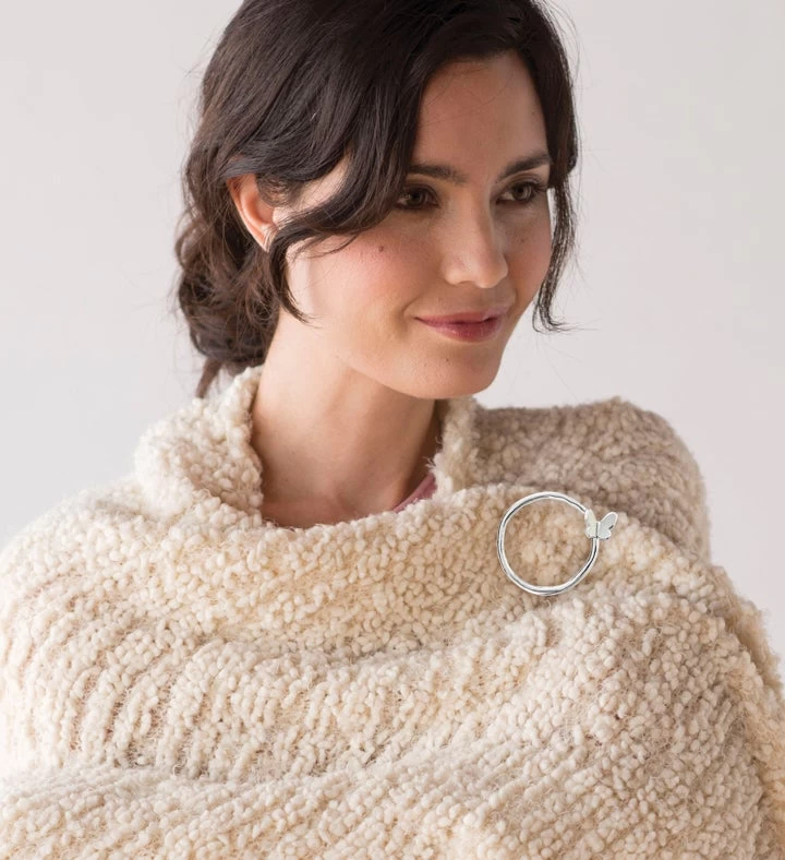 The Giving Shawl With Butterfly Pin 4 The Giving Shawl With Butterfly Pin - Image 2