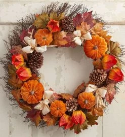 Velvet Pumpkin Wreath – 24” 9 Velvet Pumpkin Wreath – 24” -Gift Promotion Store 182920sx 2