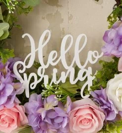 Hello Spring Garden Wreath- 24” -Gift Promotion Store 190300alt view1c