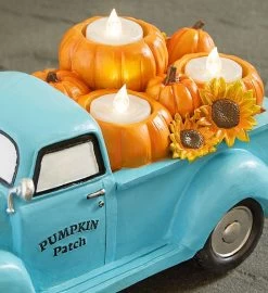Pumpkin Patch LED Tealight Truck -Gift Promotion Store 190494alt view1c