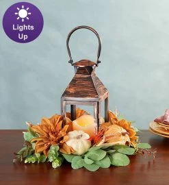 Harvest Dahlia Lantern Centerpiece -Gift Promotion Store 190498sx 2