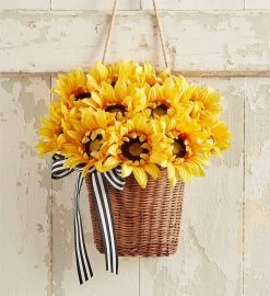 Sunflower Hanging Basket - 13" -Gift Promotion Store 190987sx 2