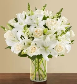 Classic All White Arrangement™ For Sympathy