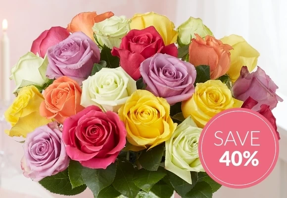 Happy Birthday Assorted Roses, 12-24 Stems 16 Happy Birthday Assorted Roses, 12-24 Stems - Image 14