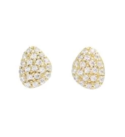 Pebble Pave Studs In Silver -Gift Promotion Store mk000778x 1