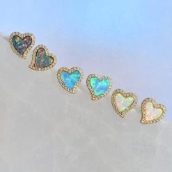 Amore - Heart Studs -Gift Promotion Store mk000797alt viewc