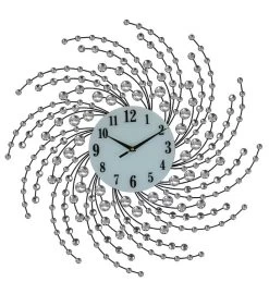 Silver Spiral Wall Clock 7 Silver Spiral Wall Clock -Gift Promotion Store mk000921x 2