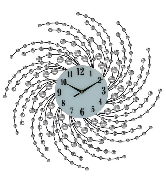 Silver Spiral Wall Clock 3 Silver Spiral Wall Clock