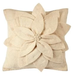 Hand Felted Wool Pillow Cover - 3D Flower 7 Hand Felted Wool Pillow Cover - 3D Flower -Gift Promotion Store mk001017x