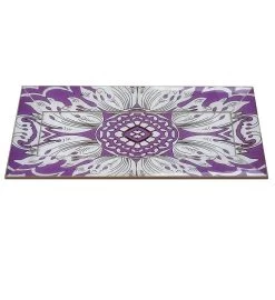 Handmade Reverse Painted Mirror Tray - Small -Gift Promotion Store mk001052x 1