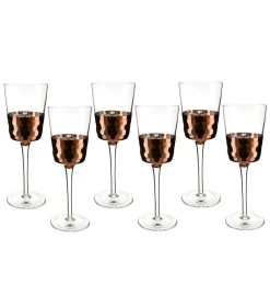 Copper Finish Glass Set -Flute
