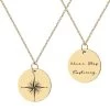 Never Stop Exploring Compass Necklace