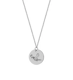 Sip Happens Necklace Pendant Mom 10 Sip Happens Necklace Pendant Mom -Gift Promotion Store mk002220alt viewc