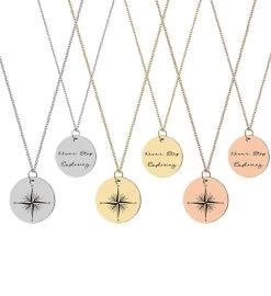 Never Stop Exploring Compass Necklace -Gift Promotion Store mk002230alt view2c