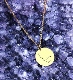Gold Constellation Star Zodiac Necklace -Gift Promotion Store mk002267alt view2c