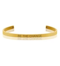 Anavia - Be The Change Motivational Cuff Bangle Bracelet