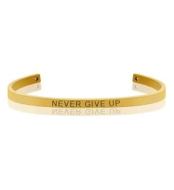 Anavia - Never Give Up Motivational Cuff Bangle Bracelet