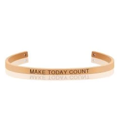Anavia - Make Today Count Motivational Cuff Bangle Bracelet -Gift Promotion Store mk004397x