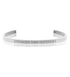 Stronger Than Yesterday Bangle Bracelet -Gift Promotion Store mk004401x