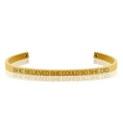 She Believed She Could So She Did Bangle Bracelet 9 She Believed She Could So She Did Bangle Bracelet -Gift Promotion Store mk004434x 1