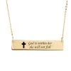 God Is Within Her She Will Not Fall Bar Necklace 1 God Is Within Her She Will Not Fall Bar Necklace -Gift Promotion Store mk004436x