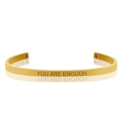 Anavia - You Are Enough Motivational Cuff Bangle Bracelet