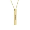Anavia - "blessed" 4-sided Bar Stainless Steel Necklace -Gift Promotion Store mk004443x