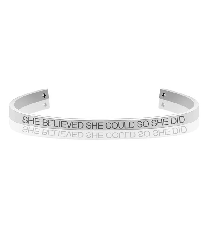 She Believed She Could So She Did Bangle Bracelet 8 She Believed She Could So She Did Bangle Bracelet - Image 6