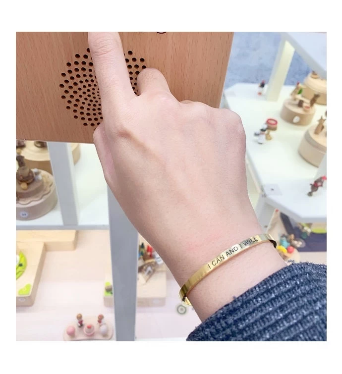 She Believed She Could So She Did Bangle Bracelet 6 She Believed She Could So She Did Bangle Bracelet - Image 4