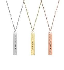 Anavia - God Amazing Grace Religious Bar Necklace -Gift Promotion Store mk004451alt view2c