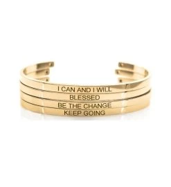 Anavia - I Can And I Will Motivational Cuff Bangle Bracelet -Gift Promotion Store mk004456alt viewc