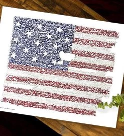 American Flag Word Art -Gift Promotion Store mk006679x 2