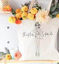 Girl Power Reusable Shoulder Tote -Gift Promotion Store mk006718alt view2c